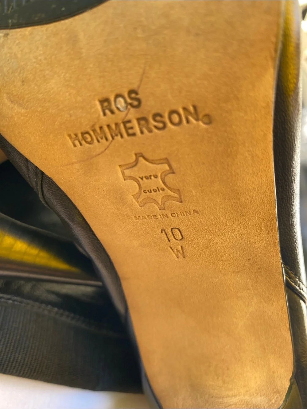 ROS HOMMERSON VINTAGE Classic Black Over-the-Knee Women's Leather Boots Size 10W